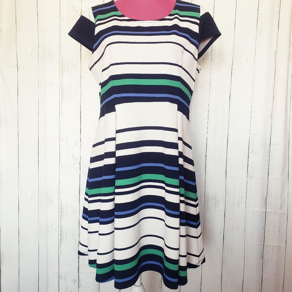 HANNI Striped A-Line Dress